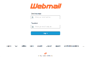Image of the Webmail login interface.