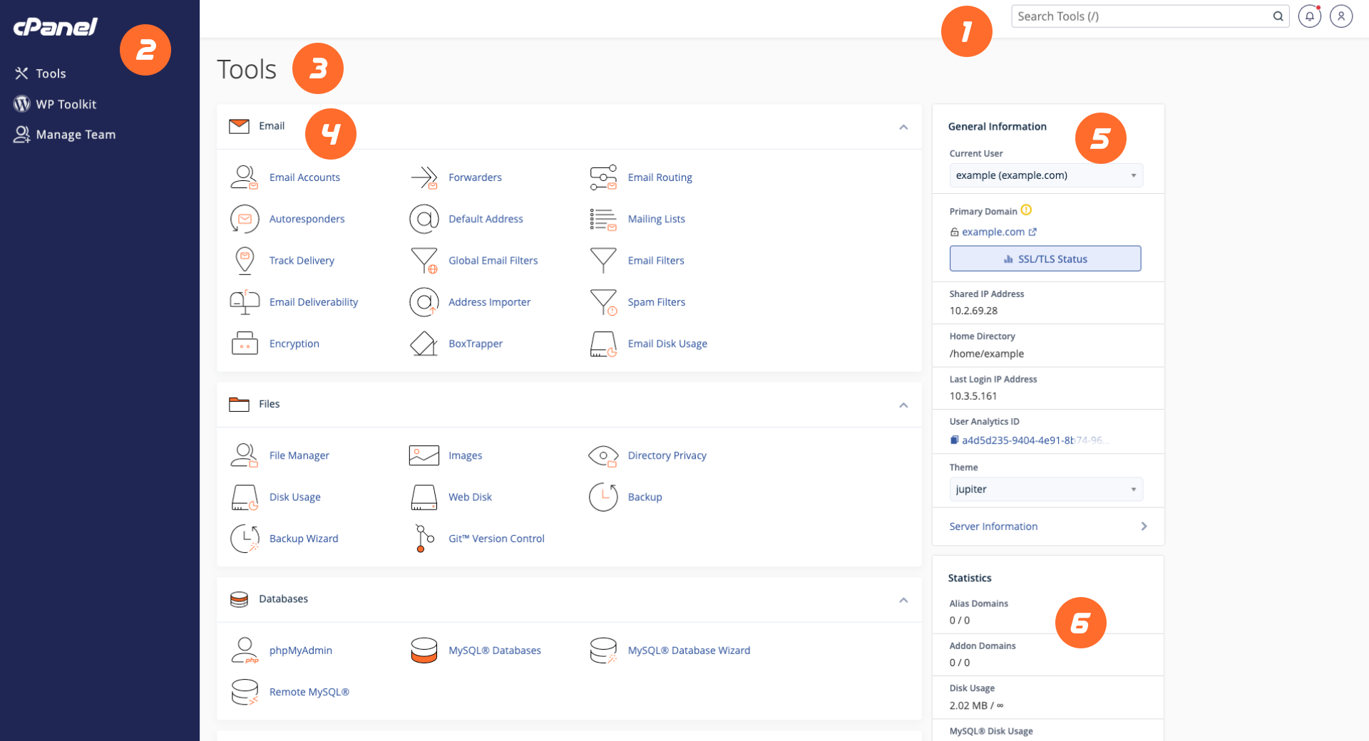 The cPanel Interface | cPanel & WHM Documentation